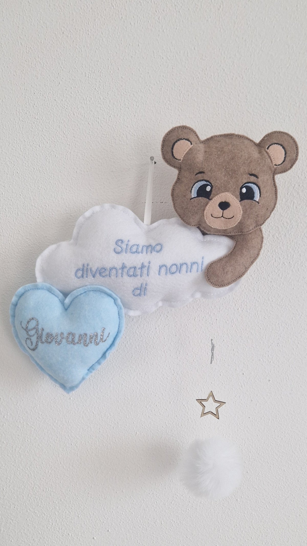 Fiocco Nascita Nonni Dolce Orsetto