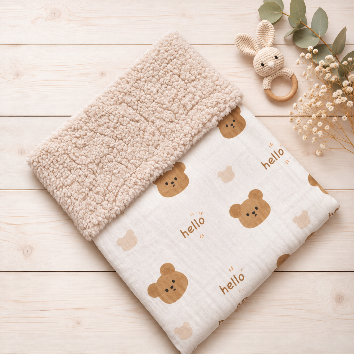 Copertina Invernale Bear personalizzata con nome