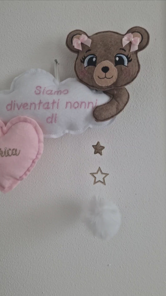Fiocco Nascita Nonni Dolce Orsetto